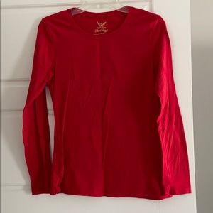 Never worn before long sleeve lightweight red tee